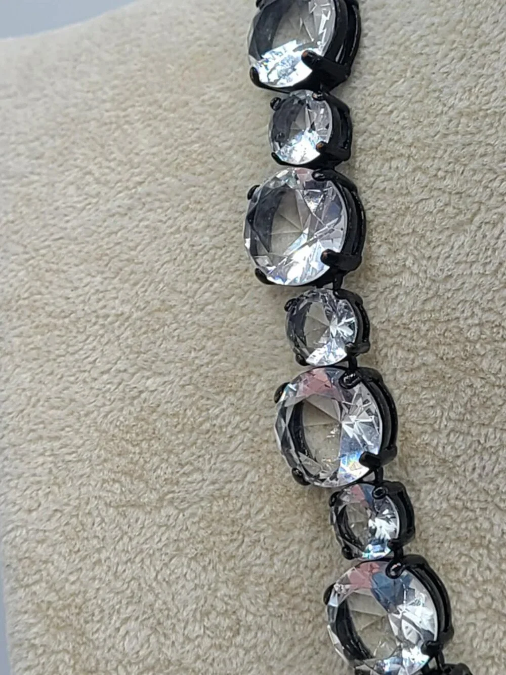 J Crew Crystal Necklace set in Gunmetal NWOT